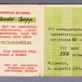 Eesti NSV Vabatahtliku Spordiühingu „Jõud“ pronksmedali tunnistus (2)