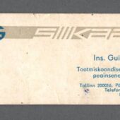 Tootmiskoondise „Silikaat“ peainseneri asetäitja visiitkaart