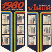 Tootmiskombinaadi „Vihur“ vimpel (Eesti Spordi- ja Olümpiamuuseum)